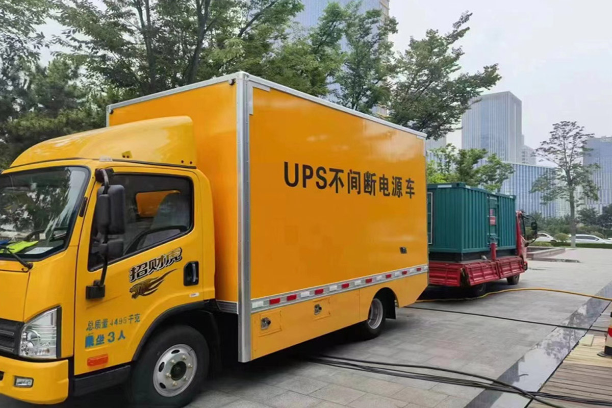 来安发电机租赁施工现场
