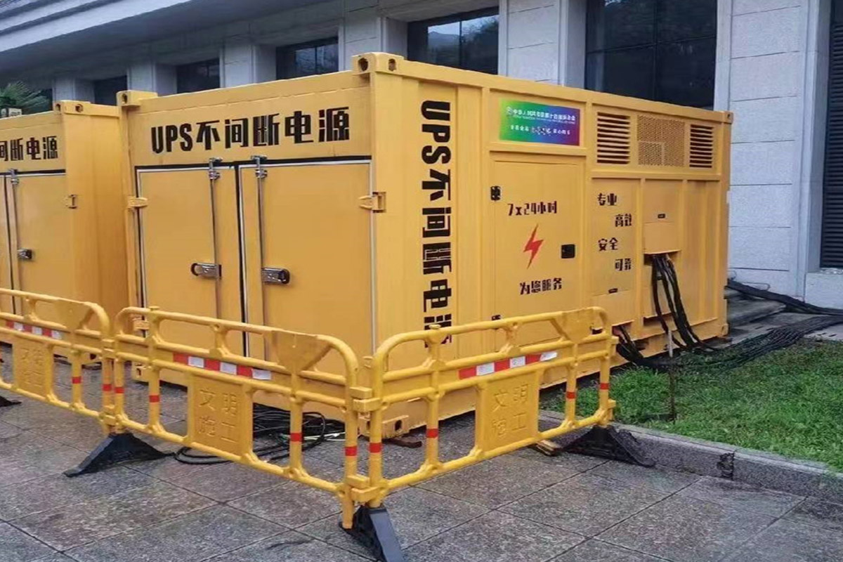 来安发电机租赁施工现场